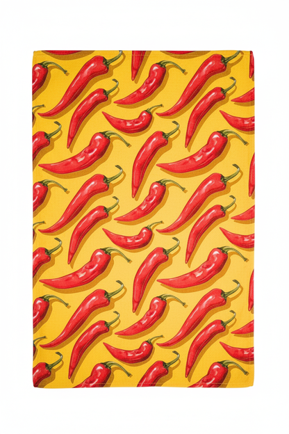 4th of July Hot Pepper Waffle Tea Towel