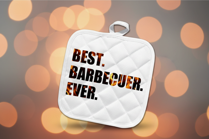 Best Barbecuer Ever Potholder with improved background