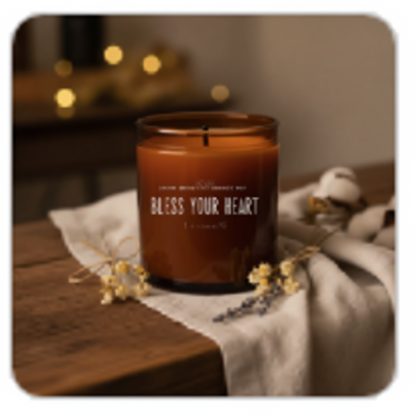 Bless Your Heart Candle - No Flame Dark Moody
