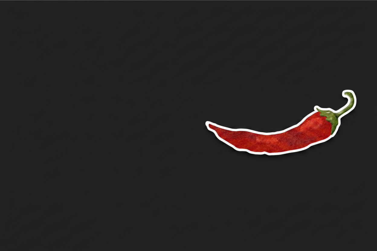 Chili Pepper Horizontal Facing Left