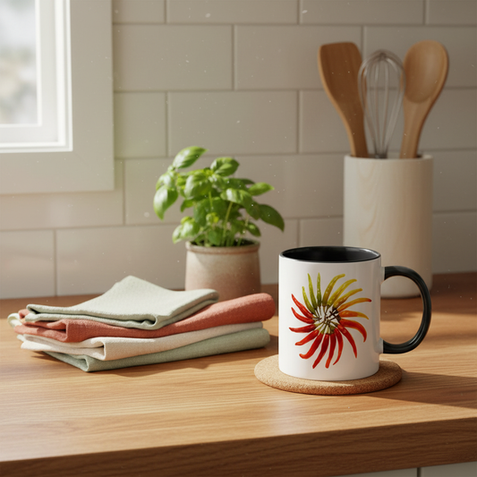 Chili Pepper Mug with kitchen background