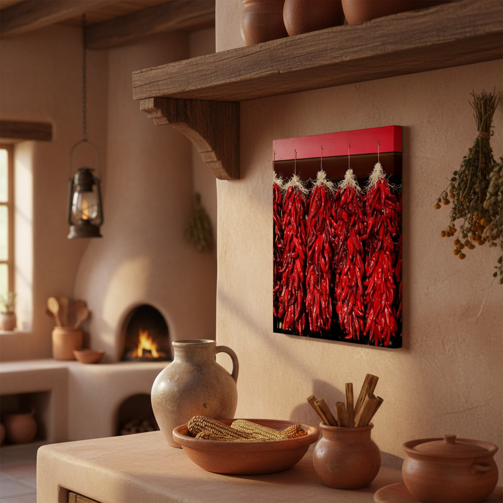 Chili Pepper Ristra Wall Art - Lifestyle