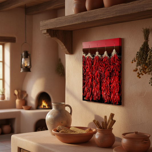 Chili Pepper Ristra Wall Art - Lifestyle