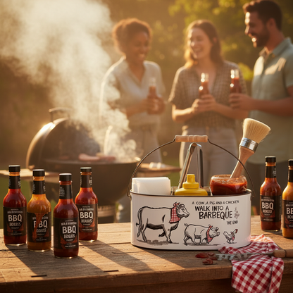 Cow Pig Chicken BBQ Metal Caddy Lifestyle
