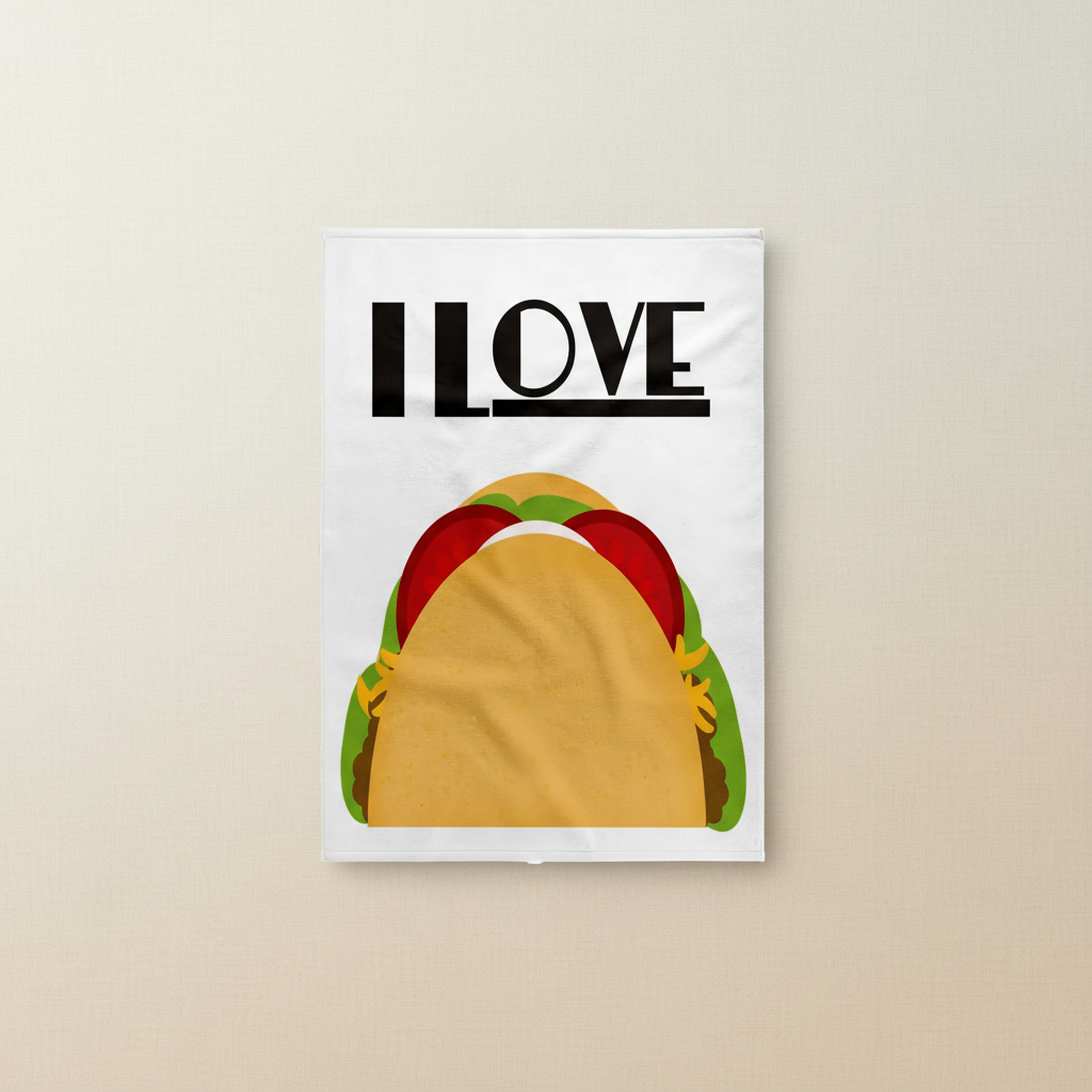 Towel with writing with minimalist background