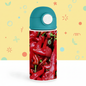 Red chili pepper stainless steel drink container with playful background