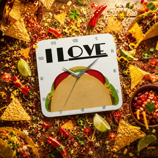 Time for Tacos – Funny Kitchen Wall Clock