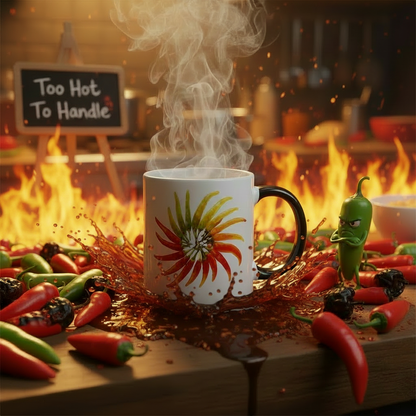 Red Hot Chili Pepper Mug - Chaotic Dirty Scene No Text on Mug