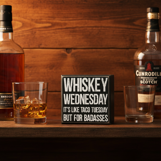 Whiskey Wednesday Box Sign - Bold Lifestyle